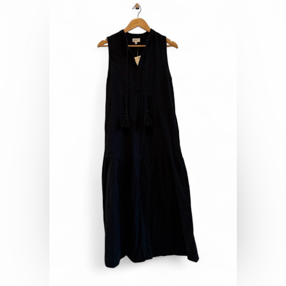 Elan Tiered Cotton & Linen Cover-Up Dress - Picture 2 of 6